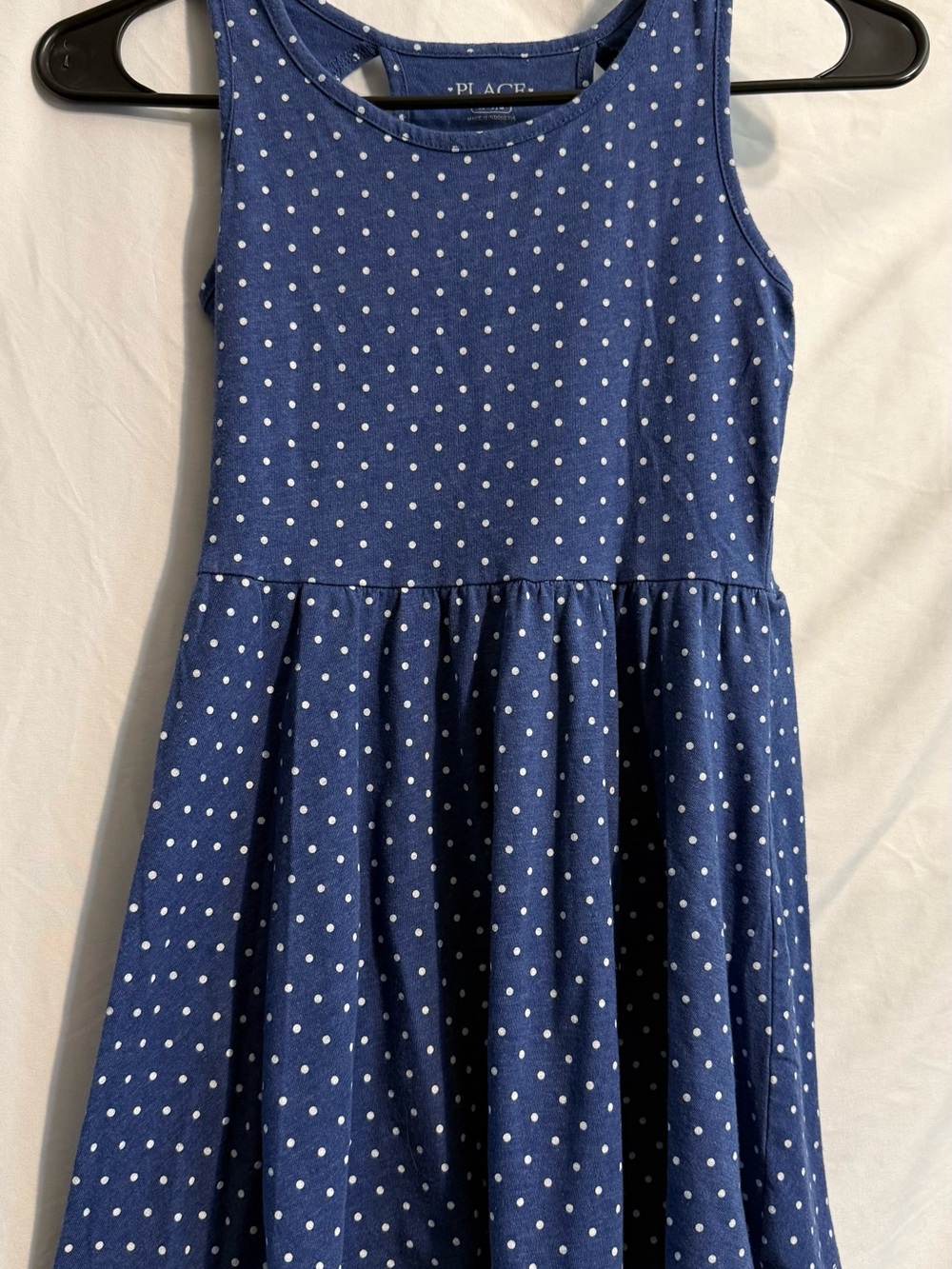 The Children's Place Navy Blue Polka Dot Tank Dress - Picture 1 of 6